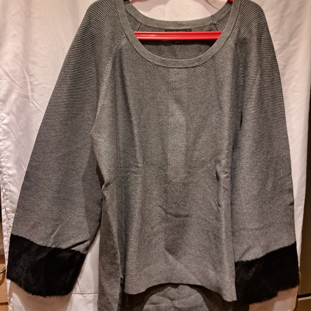 Michel Studio Charcoal Knit Top